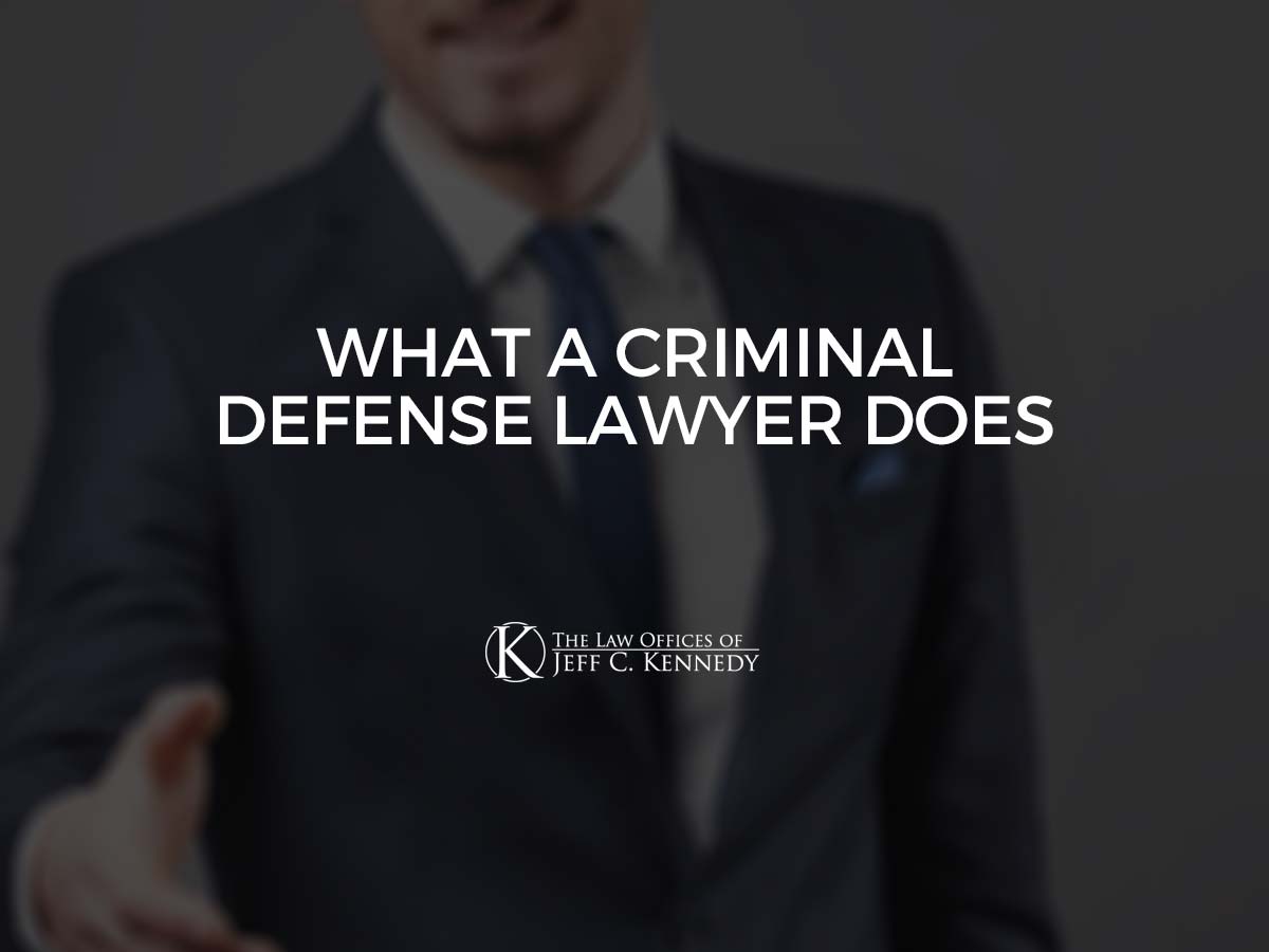 What a Criminal Defense Lawyer Does